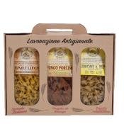 Confezione regalo Gourmet Morelli Trio Pasta aromatizzata - 750 gr Pasta artigianale toscana fatta a mano