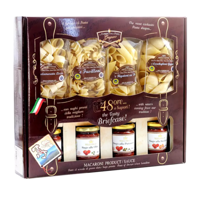 Confezione regalo gourmet 48 Ore di Sapori "La Fabbrica della Pasta" Pasta di Gragnano I.G.P. - Pasta artigianale tipica di Napoli